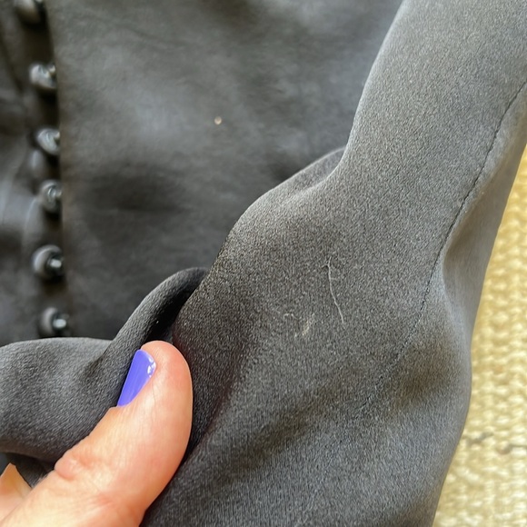 Harvey Nichols black slight sheer long sleeve top - Picture 8 of 11